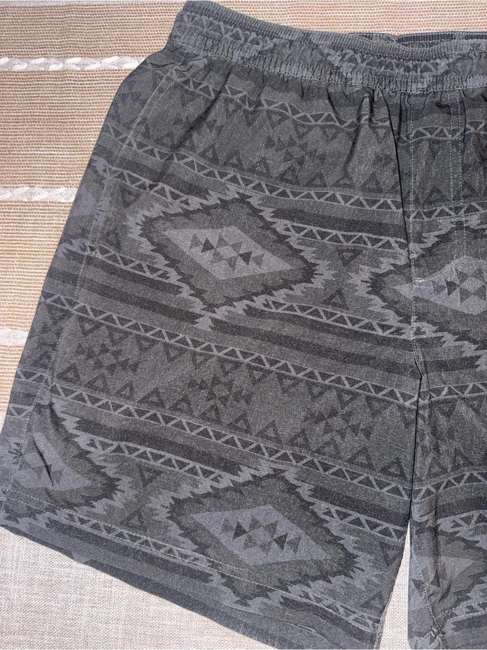 chubbies Black Tribal-Pattern Athletic Shorts